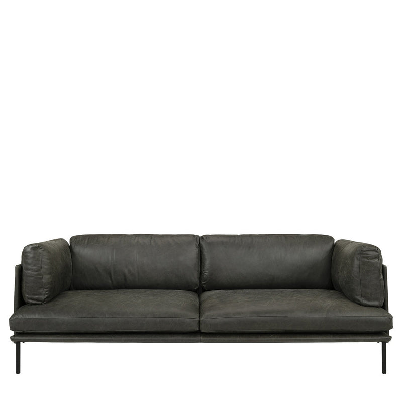 Artwood 3 seter sofa skinn Ebony BRIOCHE 04-03349