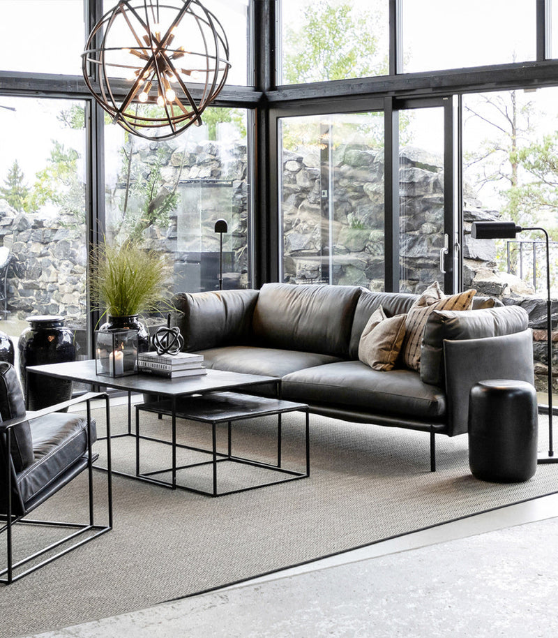 Artwood 3 seter sofa skinn Ebony BRIOCHE 04-03349