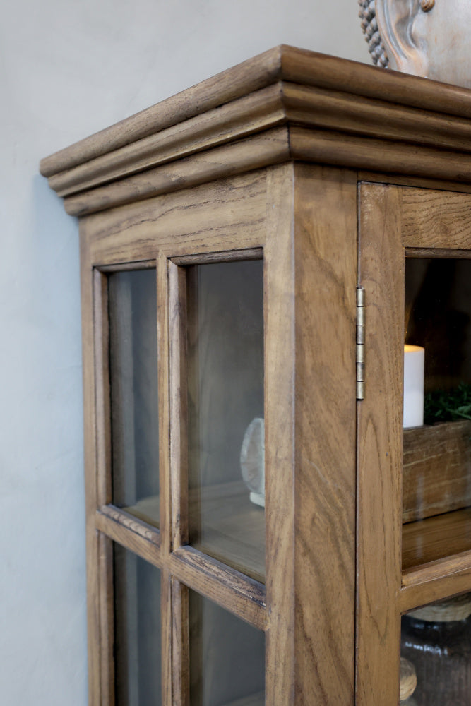 Chic Antique vitrineskap Marseille 4 hyller 40020200