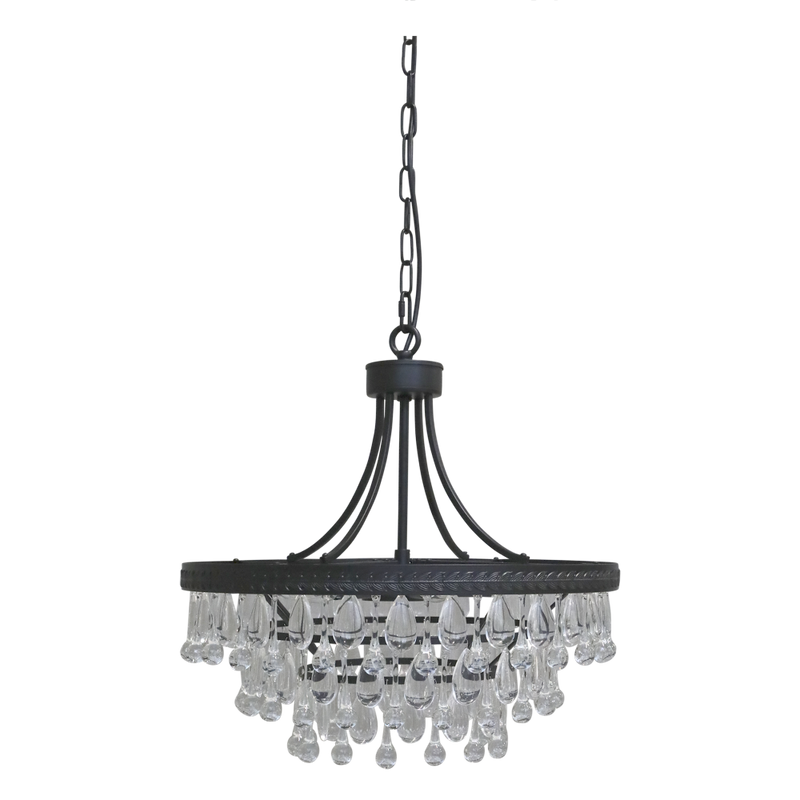 Chic Antique lysekrone Versailles lysekrone med dråpeformede glassprismer H49/Ø50 71140024