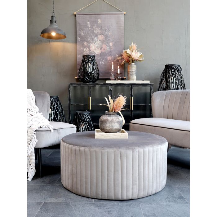 Chic Antique flettet lanterne H70/Ø45 cm sort 25043424