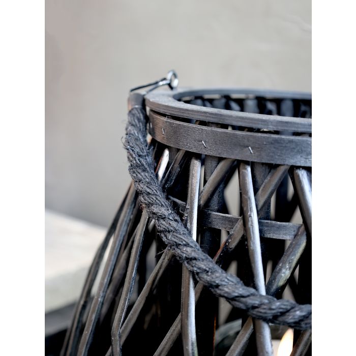 Chic Antique flettet lanterne H70/Ø45 cm sort 25043424